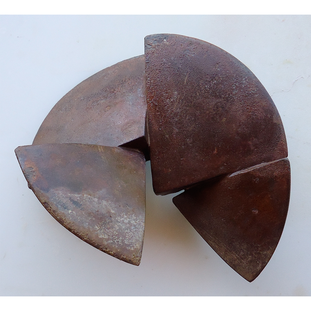 Discoid Shuffle Iron - cast iron sculpture by Peter Mitten - sculpture by Peter Mitten